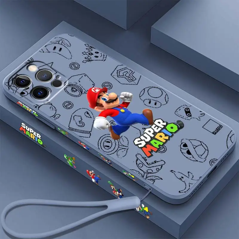 Cute Cartoon Anime Mario Art Phone Case For Apple iPhone 14 13 12 Mini 11 XS Pro Max X XR 8 7 Plus SE Liquid Left Rope Cover
Cute Cartoon Anime Mario Art Phone Case For Apple iPhone 14 13 12 Mini 11 XS Pro Max X XR 8 7 Plus SE Liquid Left Rope Cover