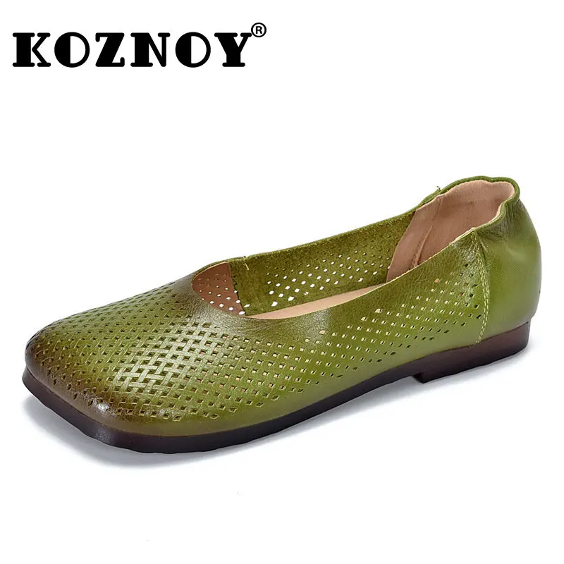 Koznoy 2cm Women Flats Hollow Ethnic Sandals Luxury Soft Soled Oxfords Square Toe Breathable Genuine Leather Summer Casual Shoes
Koznoy 2cm Women Flats Hollow Ethnic Sandals Luxury Soft Soled Oxfords Square Toe Breathable Genuine Leather Summer Casual Shoes