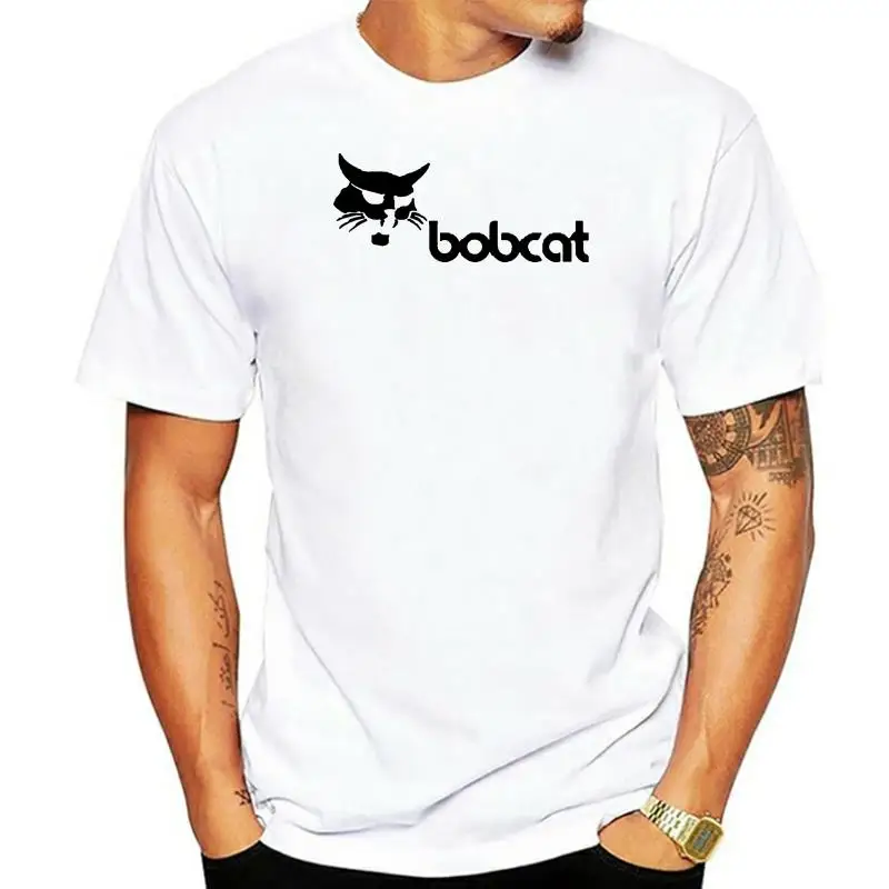 Футболка с логотипом Bobcat Equipment-современный вид-великолепный дизайн-повседневная