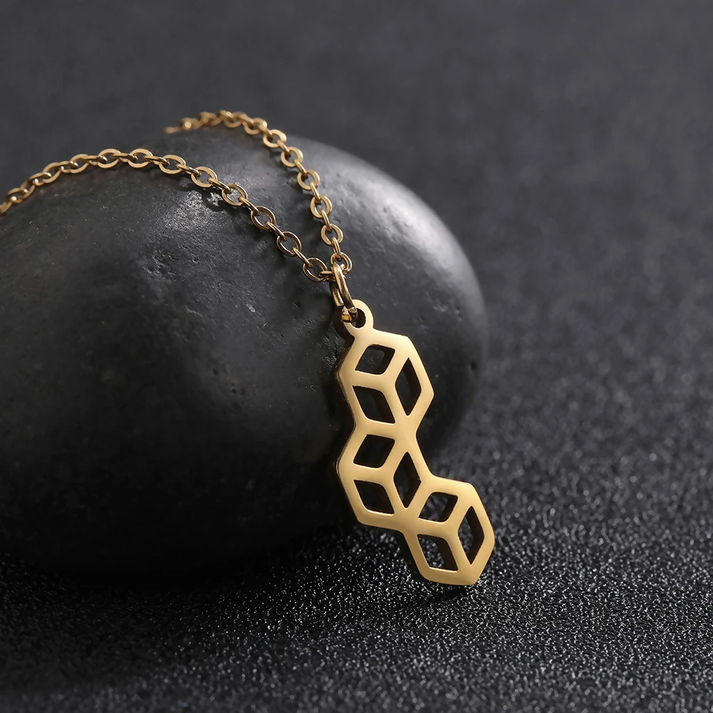 Amaxer Stainless Steel Necklace For Women Men Stacked Hexagonal Gold And Silver Color Pendant Necklace Engagement Jewelry
Amaxer Stainless Steel Necklace For Women Men Stacked Hexagonal Gold And Silver Color Pendant Necklace Engagement Jewelry