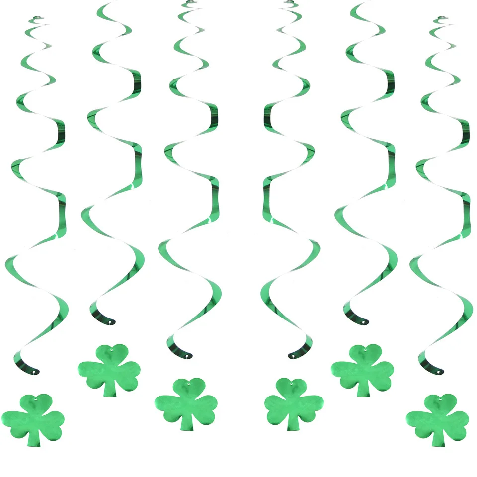 Irish Festival Ornament Four Leaf Clover Holiday Decoration Spiral St Patrick's Day Swirl Charm Four Leaf Clover Ornament
Irish Festival Ornament Four Leaf Clover Holiday Decoration Spiral St Patrick's Day Swirl Charm Four Leaf Clover Ornament