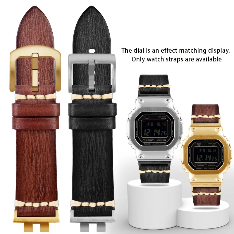 Modified Replacement Strap For Casio G-SHOCK 3459 GMW-B5000 Watchband Converter Bracelet Cowhide Vintage Leather Accessories
Modified Replacement Strap For Casio G-SHOCK 3459 GMW-B5000 Watchband Converter Bracelet Cowhide Vintage Leather Accessories