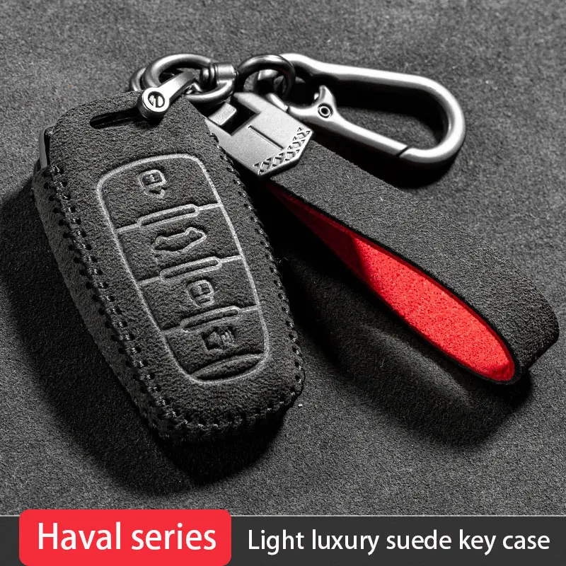 

Luxury Top Layer Suede Leather Car Key Case Cover For Great Wall Haval/Hover f7 h6 f7x h2 h3 h5 h7 h8 h9 m4 H1 H4 F5 F9 H2S Car