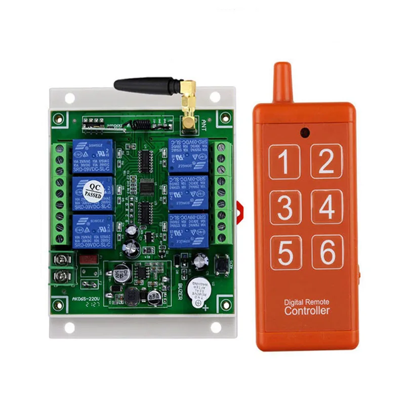 433MHz DC12V 24V 36V 6CH rf Remote Control Switch Wireless Relay Receiver Controller usb Rechargeable for Garage\Door\ LED\ Bulb
433MHz DC12V 24V 36V 6CH rf Remote Control Switch Wireless Relay Receiver Controller usb Rechargeable for Garage\Door\ LED\ Bulb