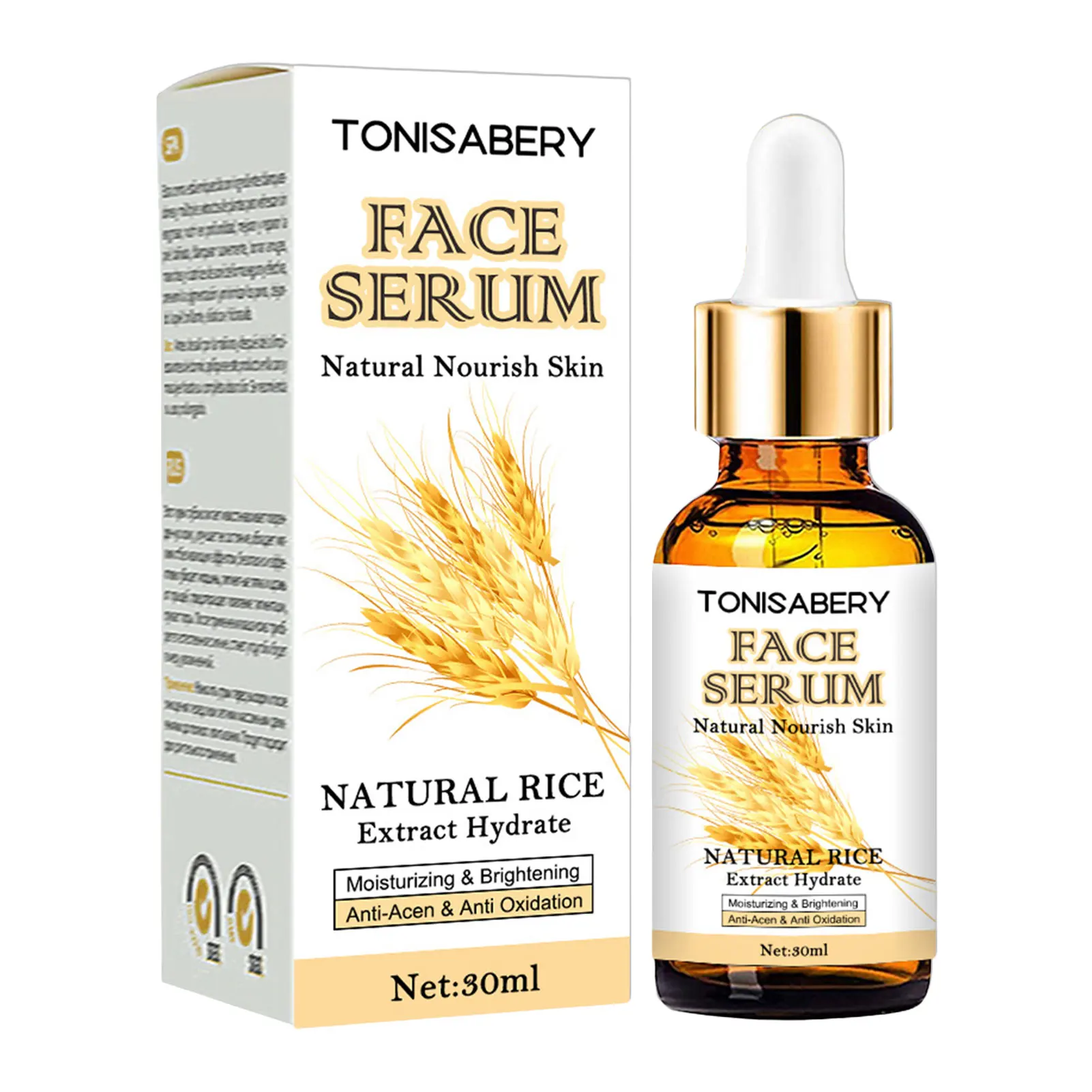 30ml Rice Whitening Essence Collagen Skin Whitening Liquid Containing Rice Extract Facial Moisturizing White Rice Skin
30ml Rice Whitening Essence Collagen Skin Whitening Liquid Containing Rice Extract Facial Moisturizing White Rice Skin