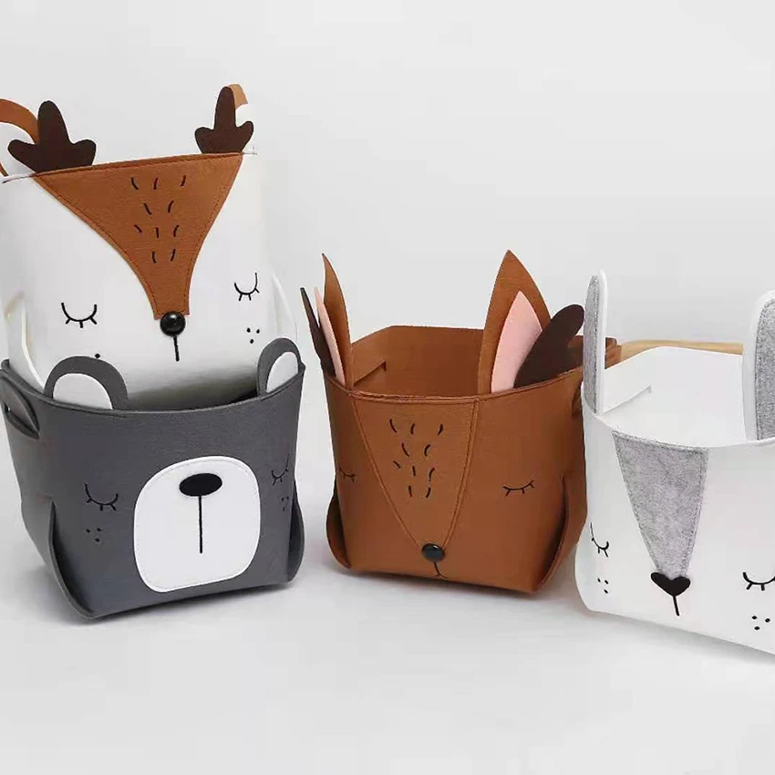 Cute Cartoon Animal DIY Storage Box Felt Fabric Foldable Storage Basket For Nursery Toys Organizers Kitchen accessories
Cute Cartoon Animal DIY Storage Box Felt Fabric Foldable Storage Basket For Nursery Toys Organizers Kitchen accessories