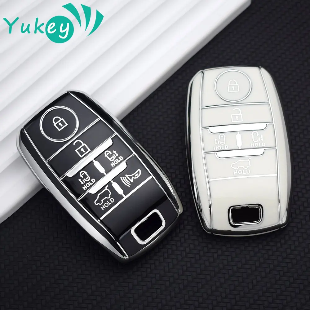 New TPU Car Key Caes for Kia Sorento Sedona 2020 Sportage Grand Carnival 2019 Holder K5 Kx3 K4 5 6 Button Key Cover Accessories 
New TPU Car Key Caes for Kia Sorento Sedona 2020 Sportage Grand Carnival 2019 Holder K5 Kx3 K4 5 6 Button Key Cover Accessories