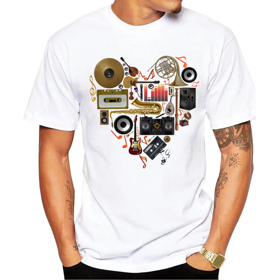 2022 Hot Selling Men Music in Love T-shirt Short Sleeve t shirts Vintage musical instrument Tee Shrits Casual Cool Tops
2022 Hot Selling Men Music in Love T-shirt Short Sleeve t shirts Vintage musical instrument Tee Shrits Casual Cool Tops