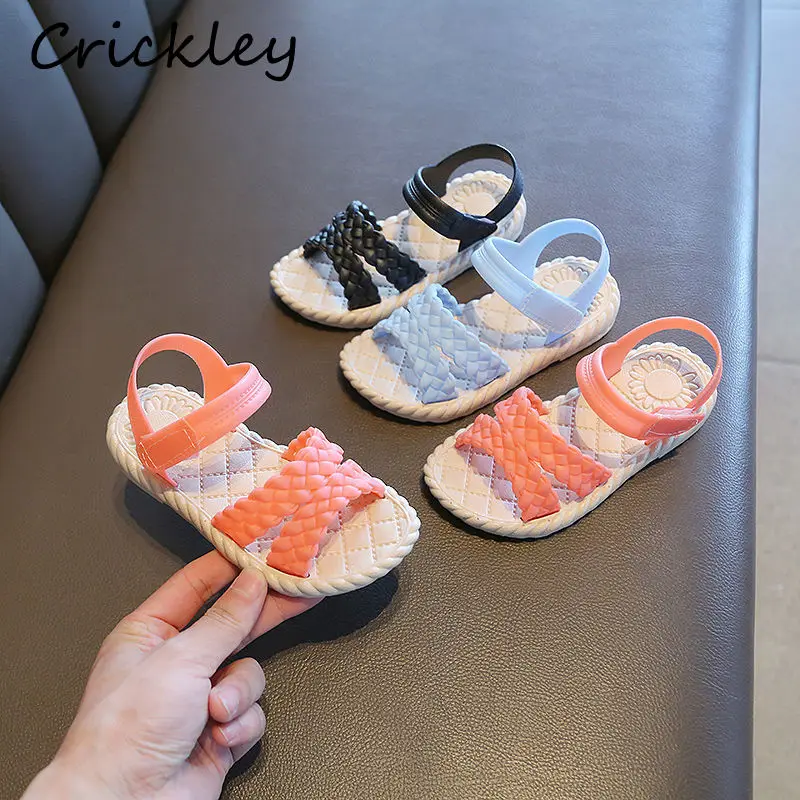 Summer Weave Pattern Sandals Children PVC Waterproof Hook Loop Girls Princess Shoes Anti Slip Soft Bottom Kids Fashion Sandals
Summer Weave Pattern Sandals Children PVC Waterproof Hook Loop Girls Princess Shoes Anti Slip Soft Bottom Kids Fashion Sandals