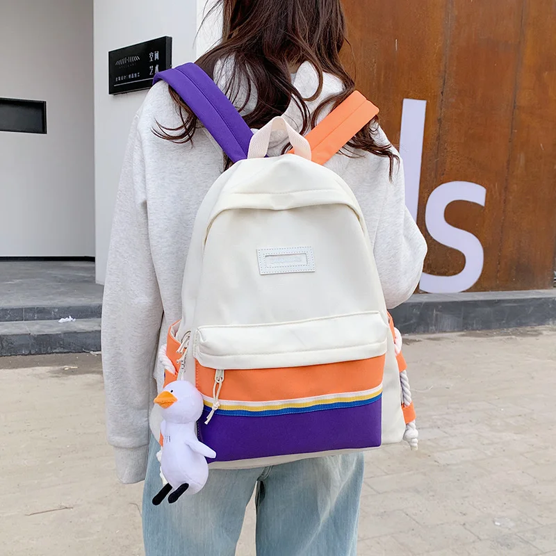 Women Printing Backpack School Bags Teenage Girls Korean Style Bag Canvas Simple Campus Female Students Splicing Large Capacity
Women Printing Backpack School Bags Teenage Girls Korean Style Bag Canvas Simple Campus Female Students Splicing Large Capacity