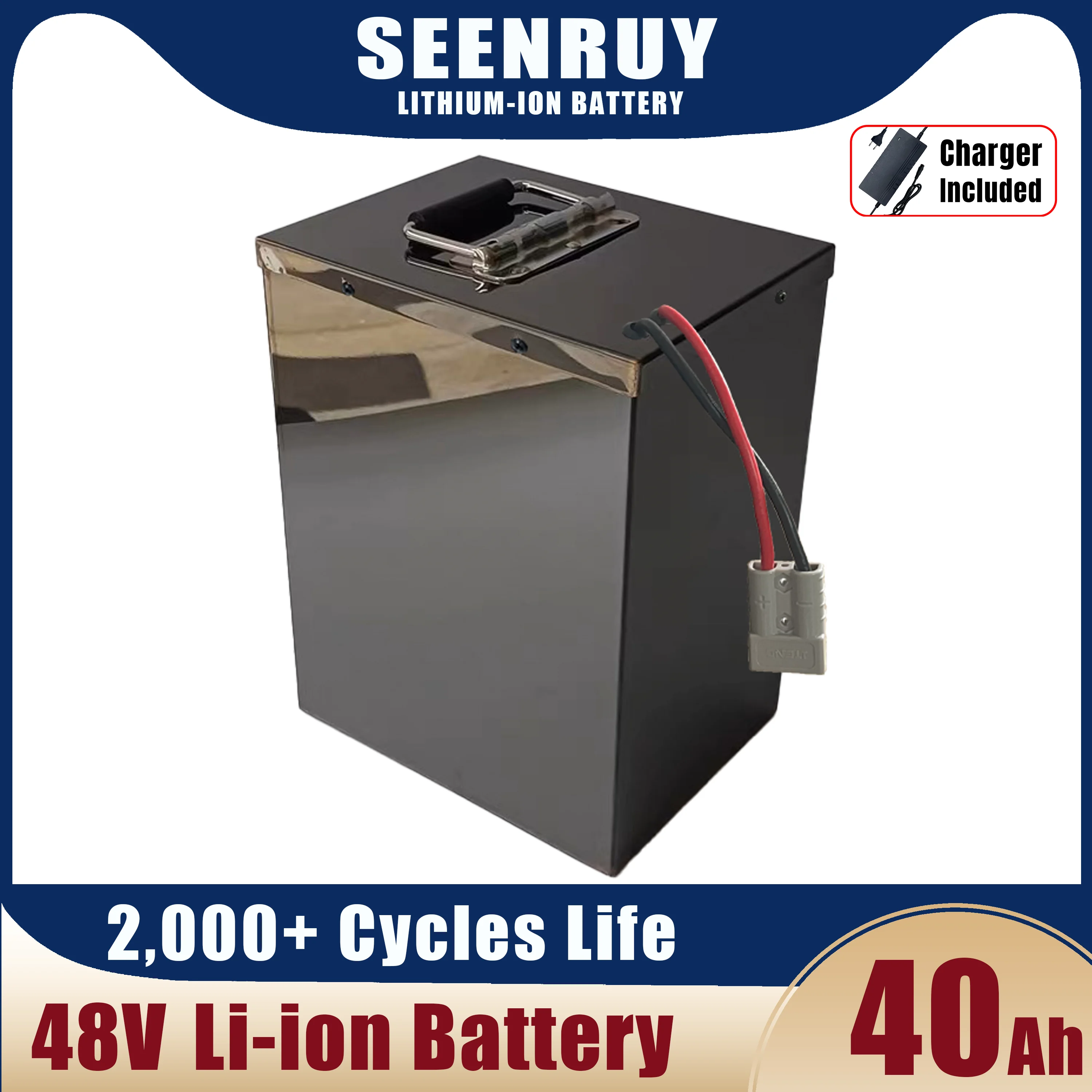 48V 40Ah Lithium-ion Battery Pack Optional Bluetooth BMS for olar Street Lamp Motorcycle Autobike Electric Bicycle + 5A Charger
48V 40Ah Lithium-ion Battery Pack Optional Bluetooth BMS for olar Street Lamp Motorcycle Autobike Electric Bicycle + 5A Charger