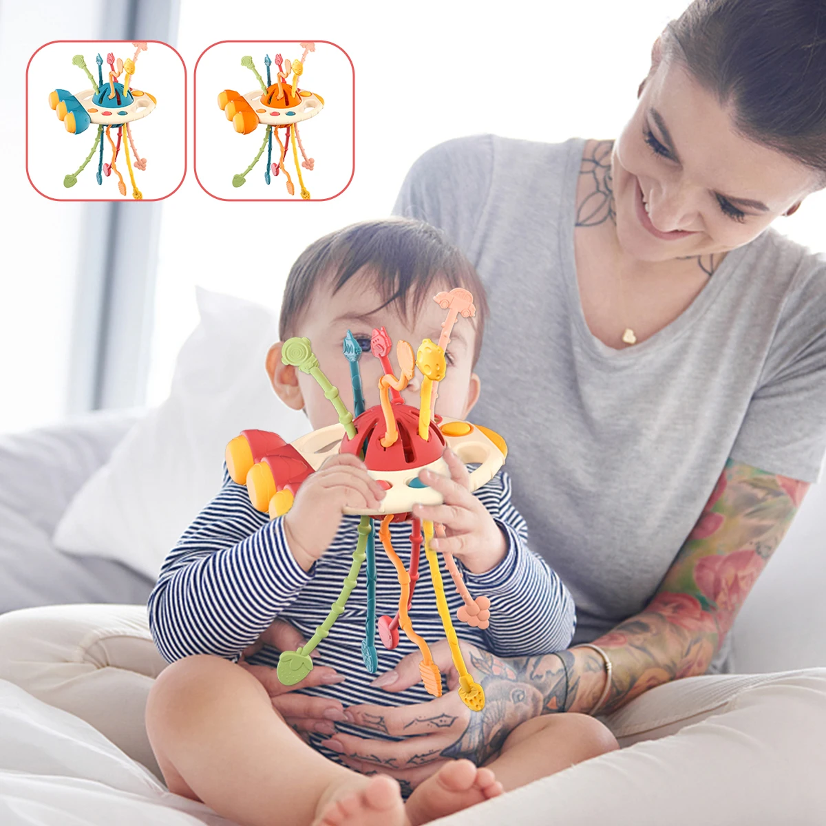 Montessori Pull String Toy Food-grade Silicone Pull String Activity Toy for Motor Skills STEM Educational Rocket Pull String
Montessori Pull String Toy Food-grade Silicone Pull String Activity Toy for Motor Skills STEM Educational Rocket Pull String