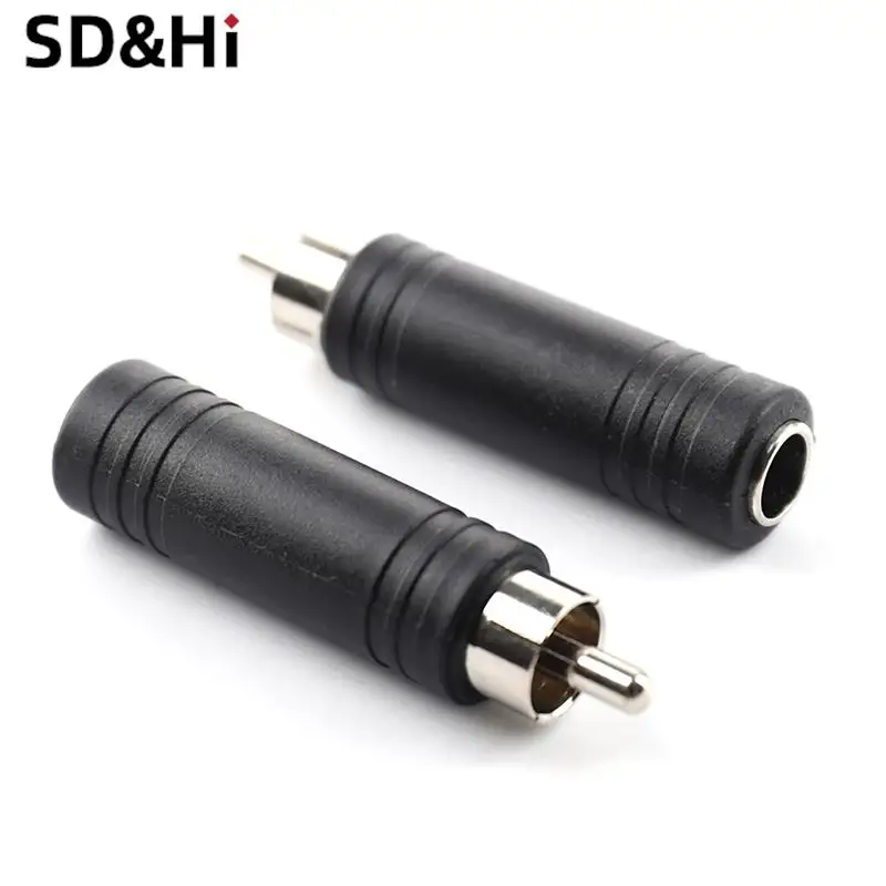 6,35 мм, 3,5-дюймовый моно-гнездовой разъем на RCA штекер, аудиоадаптер, кабель-конвертер, адаптер для микрофона M/F