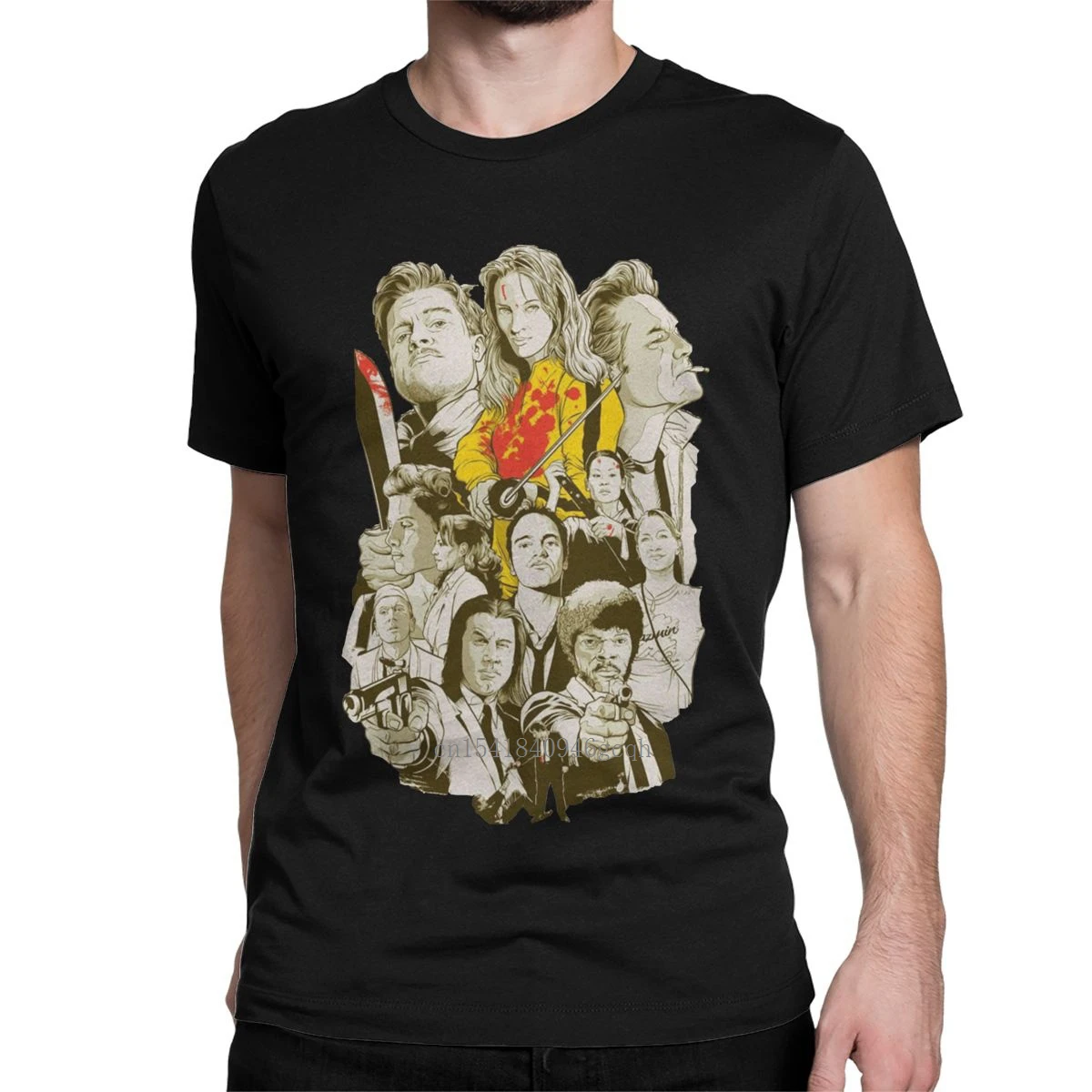 Vintage QUENTIN TARANTINO CHARACTERS Kill Bill T-Shirt for Men Pure Cotton T Shirts Sword Japanese Tees New Arrival Clothing 
Vintage QUENTIN TARANTINO CHARACTERS Kill Bill T-Shirt for Men Pure Cotton T Shirts Sword Japanese Tees New Arrival Clothing