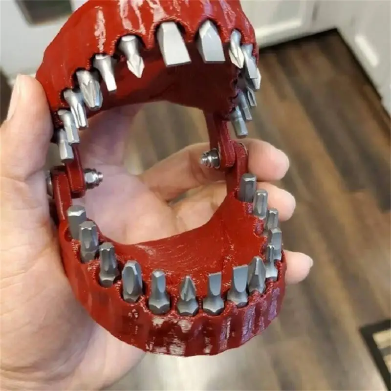 Funny Denture Drill Bit Holder Teeth Model Design Screwdriver Bit With 28 Bits Fits 1/4 Inch Hex Bit and Drive Bit Adapter Tools
Funny Denture Drill Bit Holder Teeth Model Design Screwdriver Bit With 28 Bits Fits 1/4 Inch Hex Bit and Drive Bit Adapter Tools