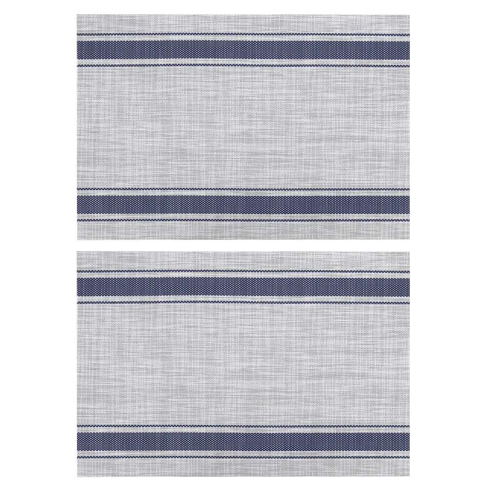 2Pcs Household Stripe‑Type PVC Tableware Pad Heat Insulation Placemat Table Mat Decoration(Blue )
2Pcs Household Stripe‑Type PVC Tableware Pad Heat Insulation Placemat Table Mat Decoration(Blue )