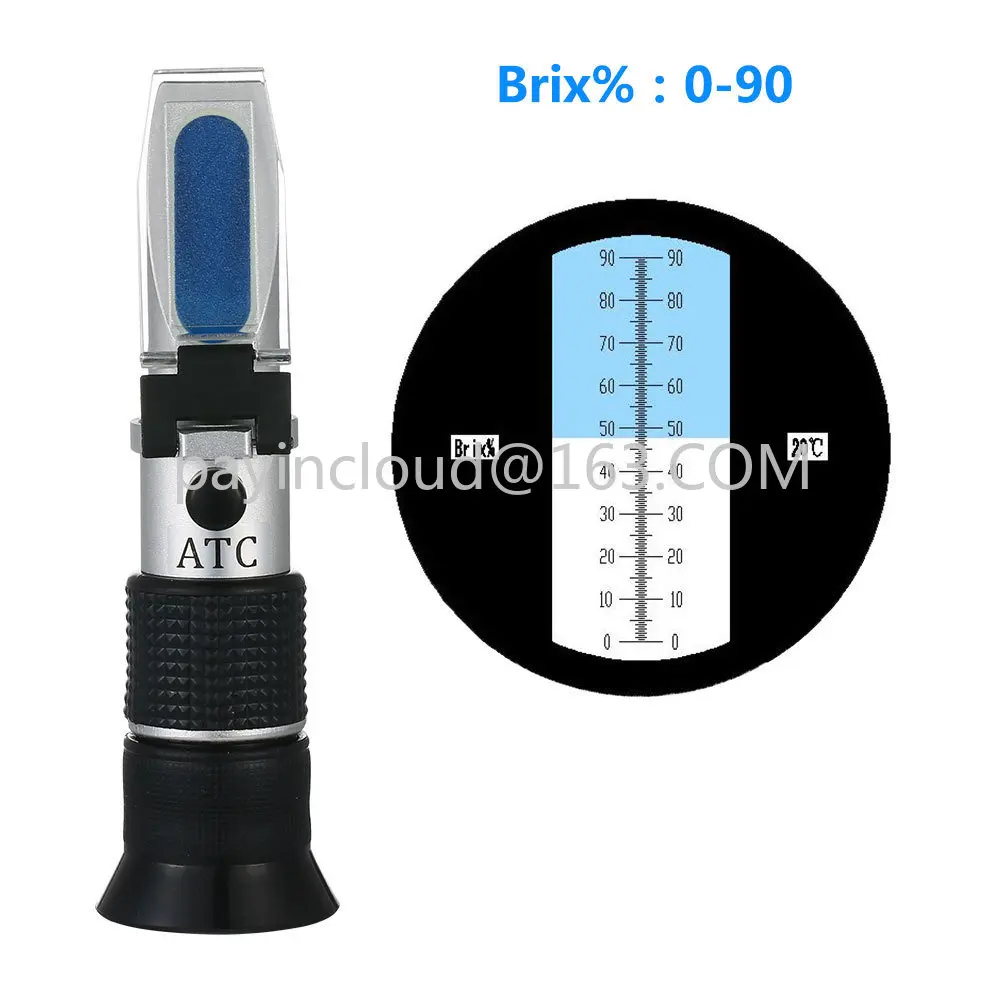 Handheld refractometer honey sugar meter 0-90% optical refractometer sugar meter high sugar fructose sugar meter
Handheld refractometer honey sugar meter 0-90% optical refractometer sugar meter high sugar fructose sugar meter