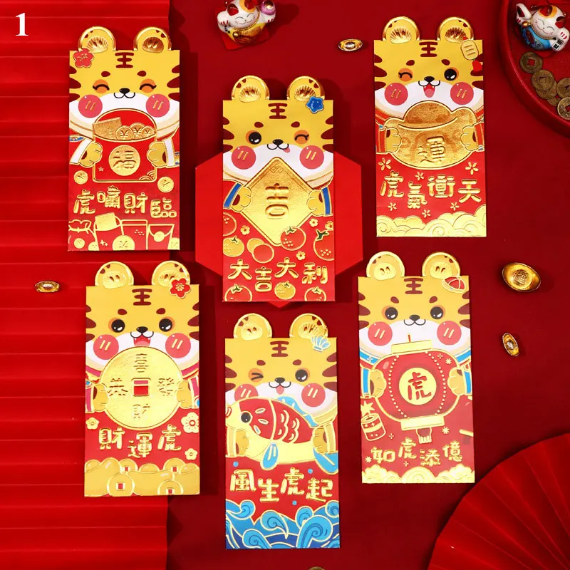 6Pcs 2022 Chinese Spring Festival Red Envelope Cute Red Lucky Packet for the Year of Tiger Kids Gifts Random Pattern 18 x 9 cm
6Pcs 2022 Chinese Spring Festival Red Envelope Cute Red Lucky Packet for the Year of Tiger Kids Gifts Random Pattern 18 x 9 cm