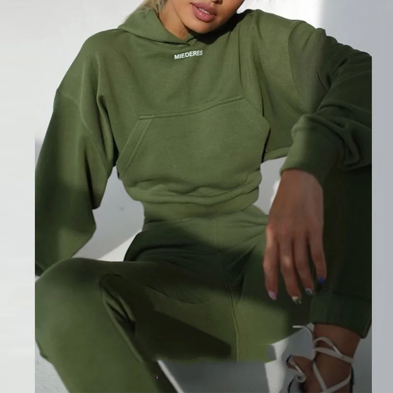 Casual Letter Print Women Fleece Two Piece Sets Fashion Female Sportwear Suit Cropped Pullover Sweatshirt And Pencil Pant Outfit
Casual Letter Print Women Fleece Two Piece Sets Fashion Female Sportwear Suit Cropped Pullover Sweatshirt And Pencil Pant Outfit