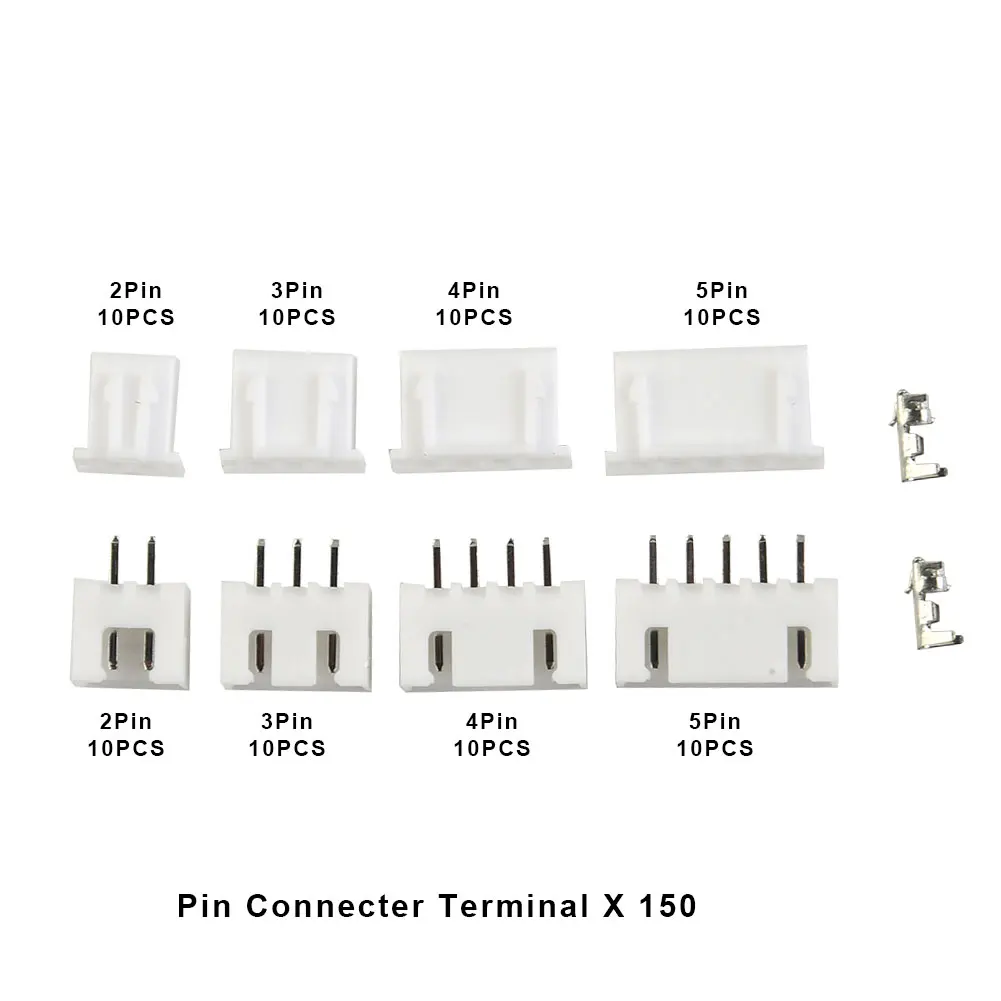 Pratical Terminal Board Connectors 2 3 4 5 Pin 230PCS/box JST Male Female Kit Plug White Electronic Components
Pratical Terminal Board Connectors 2 3 4 5 Pin 230PCS/box JST Male Female Kit Plug White Electronic Components