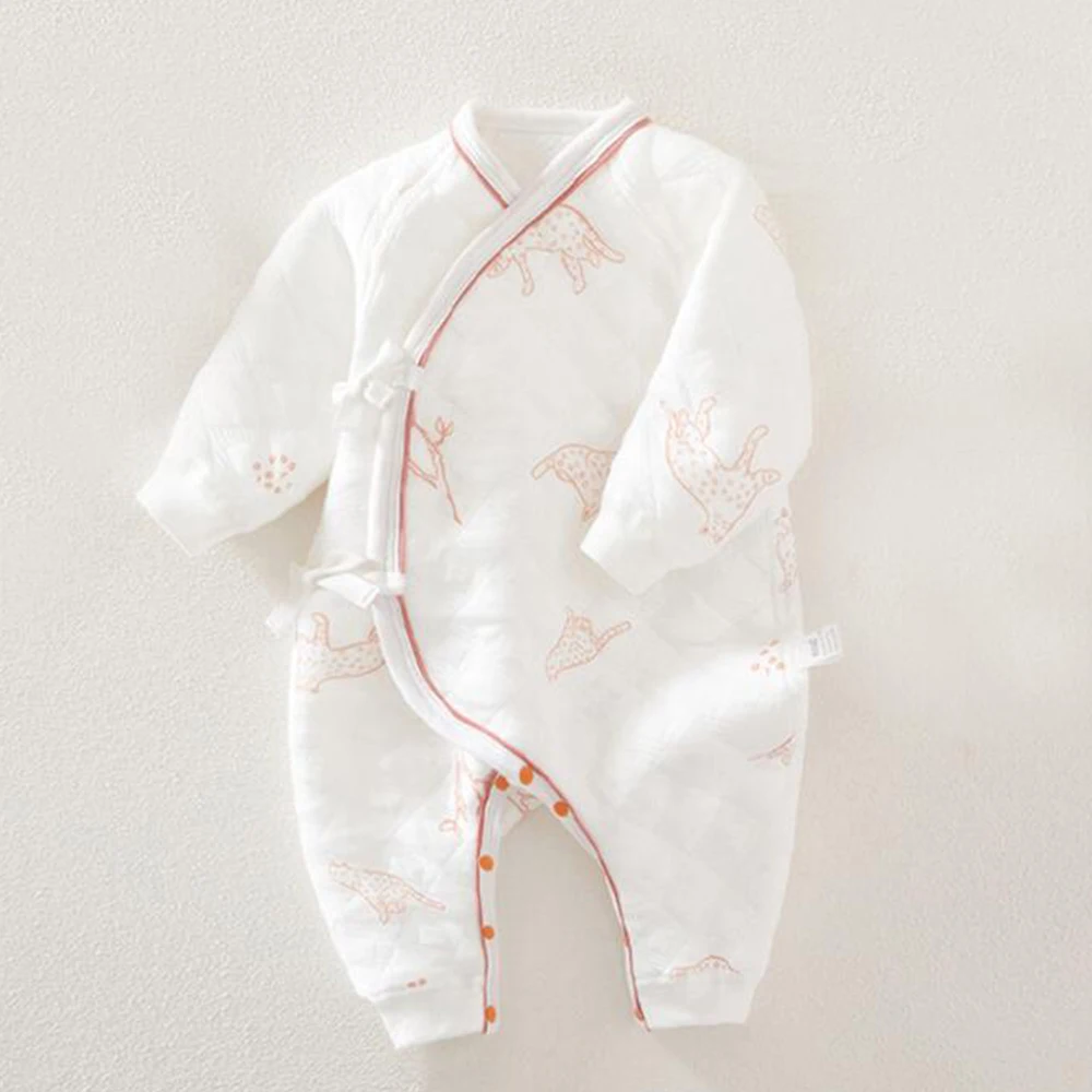 

Newborn Romper Long Sleeve Animal Print Cotton Spring Autumn Unisex Hospital 0-3 Months Girl Boy Clothes