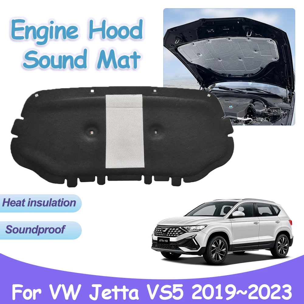 

Engine Hood Sound Pad for Volkswagen VW Jetta VS5 2019~2023 Front Heat Insulation Cotton Car Fireproof Cover Interior Accessorie