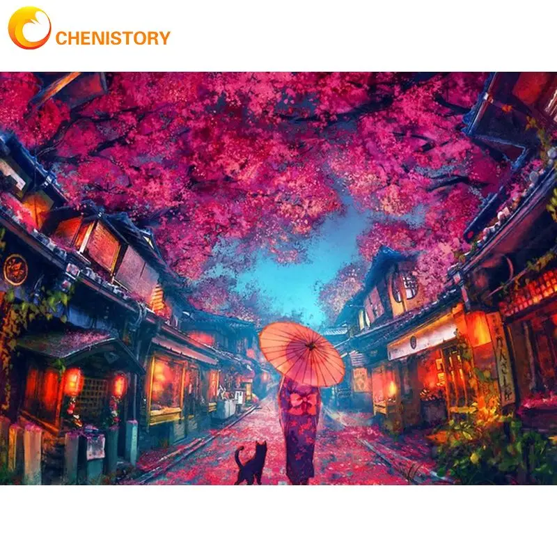 CHENISTORY 40X50cm Paint By Numbers Handicrafts Pictures By Numbers Cherry Flower Street For Adults Figure Gift Canvas Painting
CHENISTORY 40X50cm Paint By Numbers Handicrafts Pictures By Numbers Cherry Flower Street For Adults Figure Gift Canvas Painting