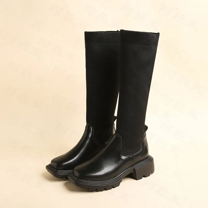 Mid Heels Platform Stretch Fabric Knee High Chelsea Women Boots Knitting Goth Women Shoes Winter New Motorcycle Work Boots 2022
Mid Heels Platform Stretch Fabric Knee High Chelsea Women Boots Knitting Goth Women Shoes Winter New Motorcycle Work Boots 2022