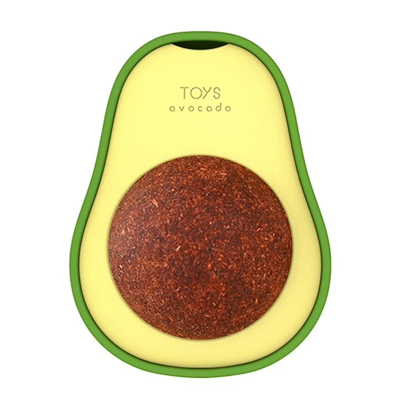 Silvervine Catnip Ball with Avocado-shaped Edible Kitty Toy Cats Licking Toy Safe Healthy Kitten Chew Toys Teeth Cleanin 
Silvervine Catnip Ball with Avocado-shaped Edible Kitty Toy Cats Licking Toy Safe Healthy Kitten Chew Toys Teeth Cleanin