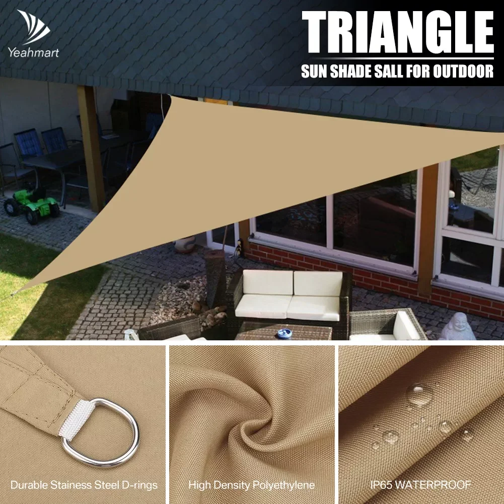 280GSM Waterproof Anti-UV Polyester Triangle Awning Sun Shading Net Sun Shade Sail Outdoor Sun Shelter Garden Canopy Shade Cloth
280GSM Waterproof Anti-UV Polyester Triangle Awning Sun Shading Net Sun Shade Sail Outdoor Sun Shelter Garden Canopy Shade Cloth