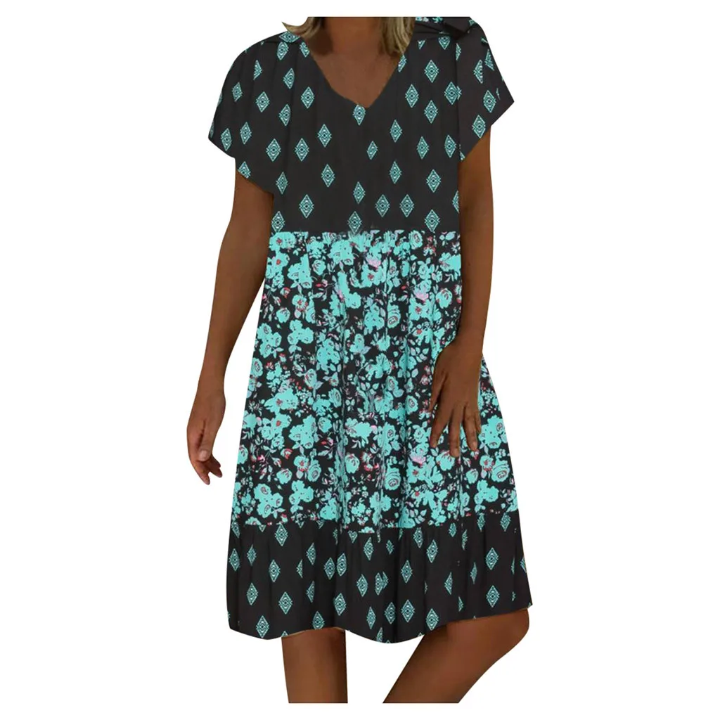 Mini Sleeve Summer Short Dress Floral Vintage Dress V-Neck Casual Women Print Women's Dress Women Dress Autumn Sexy Lace
Mini Sleeve Summer Short Dress Floral Vintage Dress V-Neck Casual Women Print Women's Dress Women Dress Autumn Sexy Lace