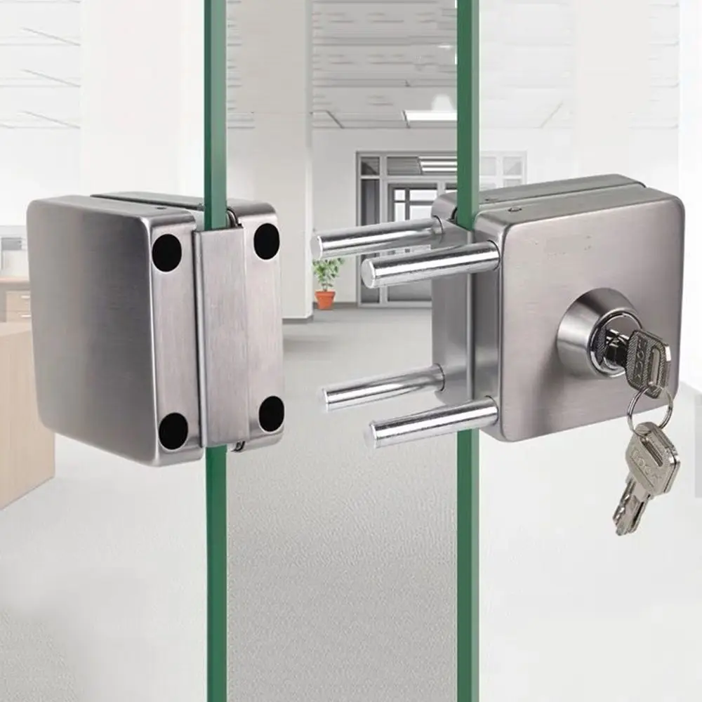 Office 304 Stainless Steel Home Swing Sliding 4 Bolts 10-12mm Glass Lock Both Sides Open Double Glass Door Lock
Office 304 Stainless Steel Home Swing Sliding 4 Bolts 10-12mm Glass Lock Both Sides Open Double Glass Door Lock