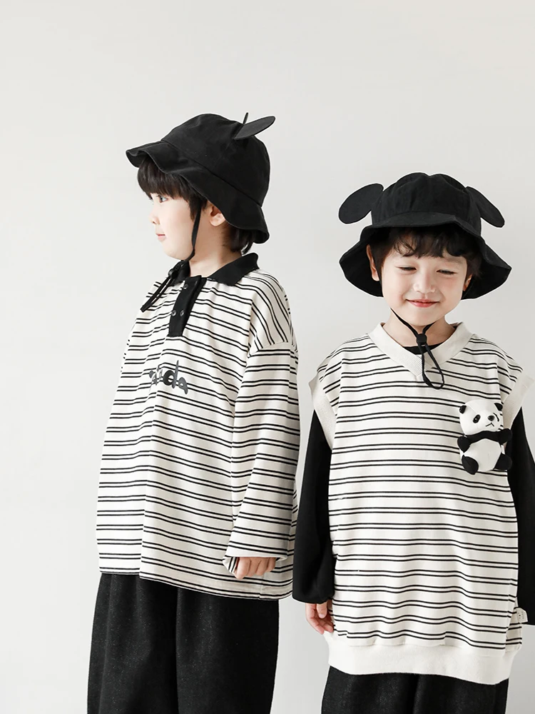 2022 Children's Detachable Panda Doll Vest New Spring Striped Layered Boy Baby Sleeveless Top
2022 Children's Detachable Panda Doll Vest New Spring Striped Layered Boy Baby Sleeveless Top
