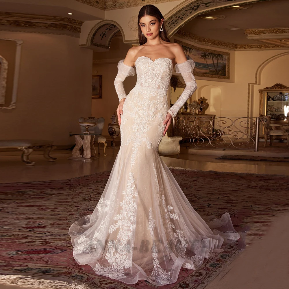Anna Exquisite Wedding Gown For Bride 2023 Trumpet Full Sleeves Appliques Lace Tulle Zipper Court Train Robes De Mariage
Anna Exquisite Wedding Gown For Bride 2023 Trumpet Full Sleeves Appliques Lace Tulle Zipper Court Train Robes De Mariage