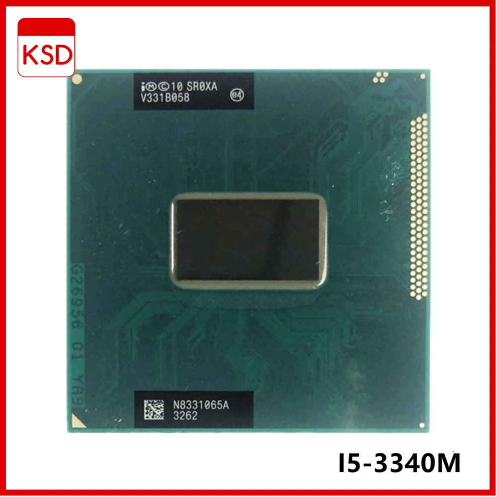 Intel Core i5-3340M i5 3340M SR0XA 2.7 GHz Dual-Core Quad-Thread CPU Processor 3M 35W Socket G2 / rPGA988B 
Intel Core i5-3340M i5 3340M SR0XA 2.7 GHz Dual-Core Quad-Thread CPU Processor 3M 35W Socket G2 / rPGA988B