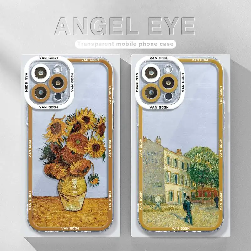 Van Gogh Sunflower Art Painting For iPhone 14 11 12 13 Pro Max XS XR X 7 8 6 6S Plus Silicone Clear Cover Print Frame Funda
Van Gogh Sunflower Art Painting For iPhone 14 11 12 13 Pro Max XS XR X 7 8 6 6S Plus Silicone Clear Cover Print Frame Funda