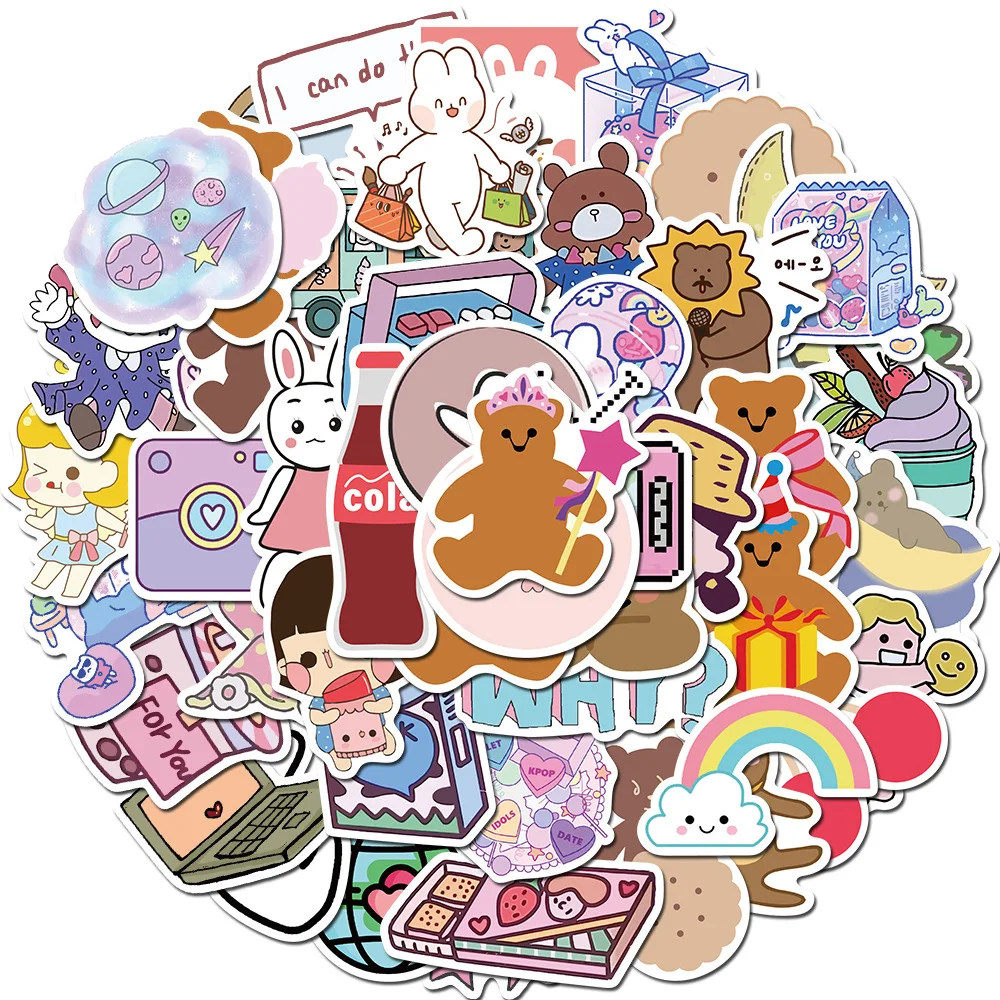 50pcs Ins lovely girl bear Stickers DIY Laptop Phone Skateboard Car Notebook Guitar Helmet Graffiti Sticker Toy For Children
50pcs Ins lovely girl bear Stickers DIY Laptop Phone Skateboard Car Notebook Guitar Helmet Graffiti Sticker Toy For Children