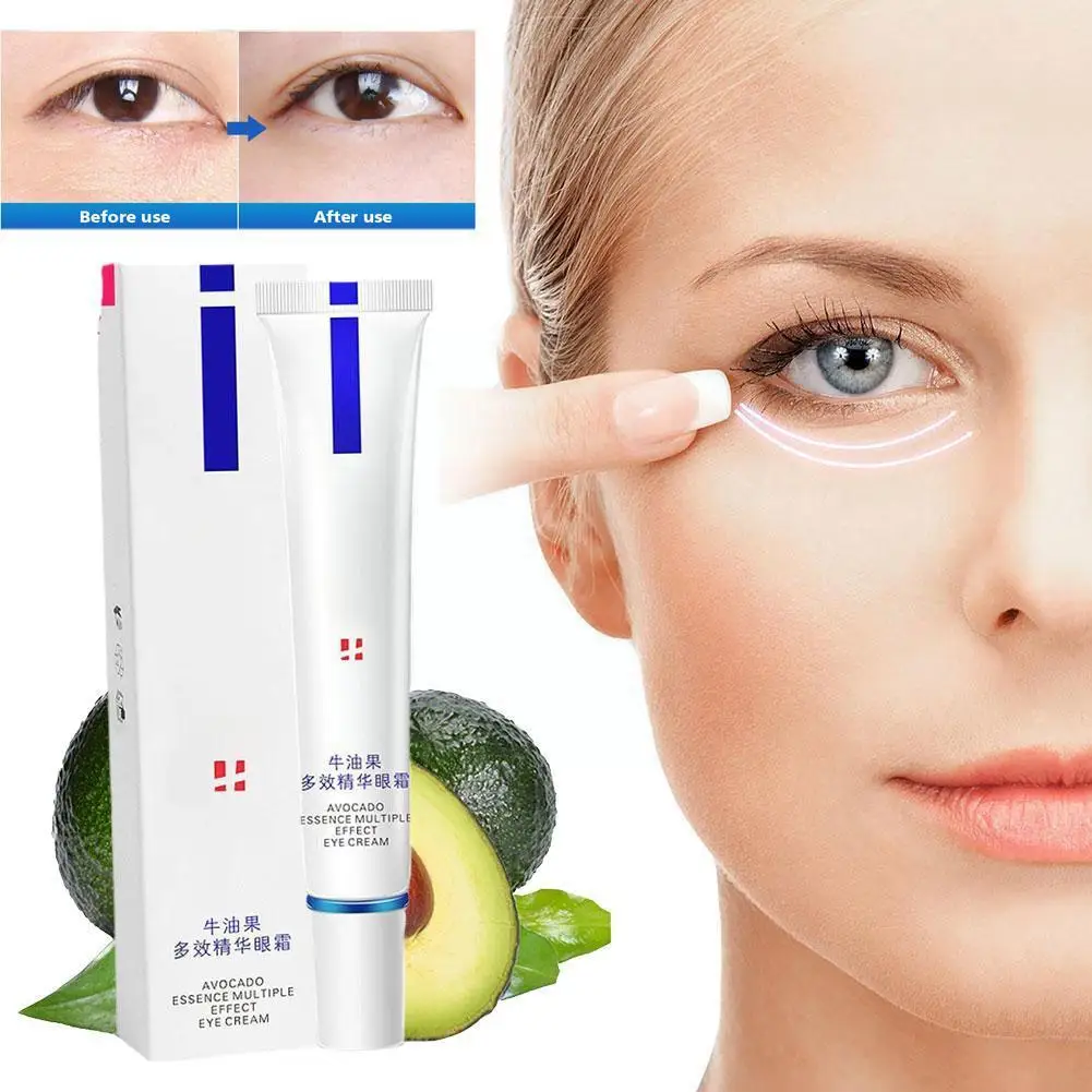 

Avocado Eye Cream Anti Puffiness Dark Circles Moisturizing Anti Repair Wrinkles Aging Serum Care Essence Hyaluronic Acid Sk I6J3