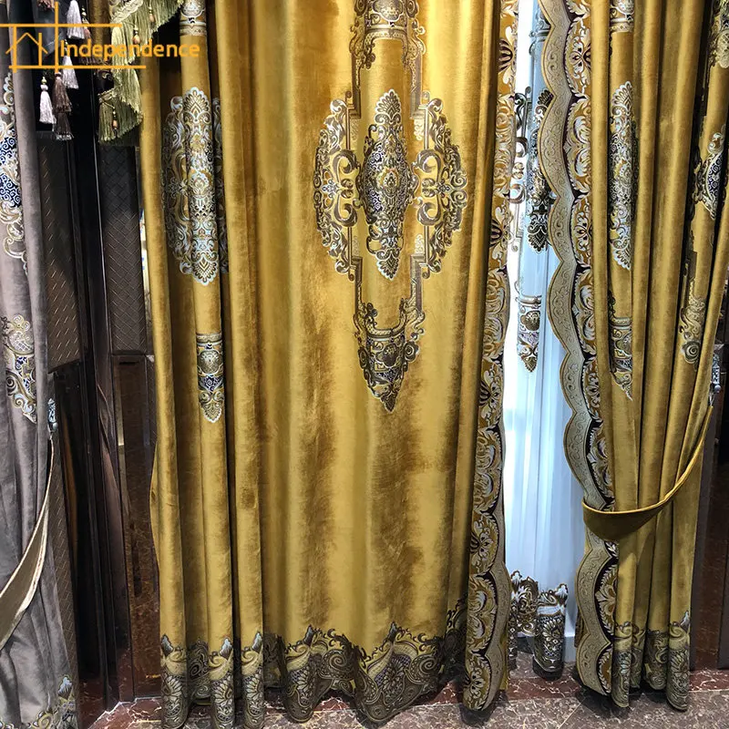 French new luxury atmosphere luxury high-end blackout thickened velvet curtains Curtains for Living dining room bedroom
French new luxury atmosphere luxury high-end blackout thickened velvet curtains Curtains for Living dining room bedroom