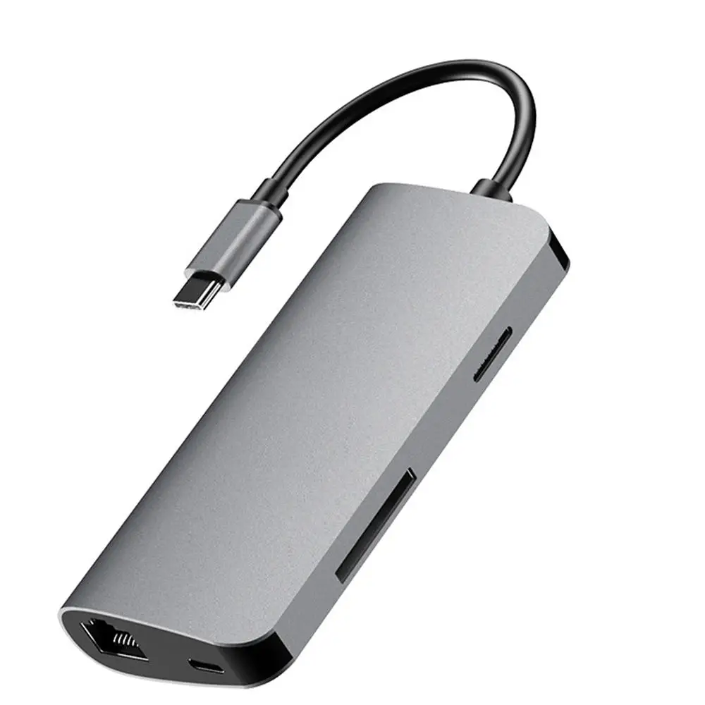 Новинка, док-станция типа C для HDMI + PD + USB3.0 * 3 + Rj45 Gigabit + кардридер, восемь в одном 
Новинка, док-станция типа C для HDMI + PD + USB3.0 * 3 + Rj45 Gigabit + кардридер, восемь в одном