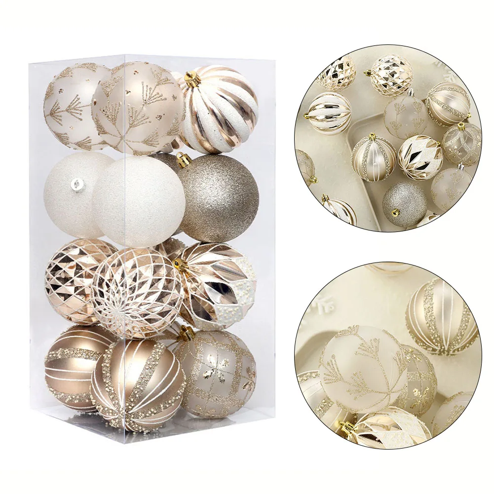 16PCS/Box Christmas Balls Set 8cm Ball Christmas Tree Hanging Ornaments Home Party 2023 Noel Navidad Decor New Year Gift
16PCS/Box Christmas Balls Set 8cm Ball Christmas Tree Hanging Ornaments Home Party 2023 Noel Navidad Decor New Year Gift
