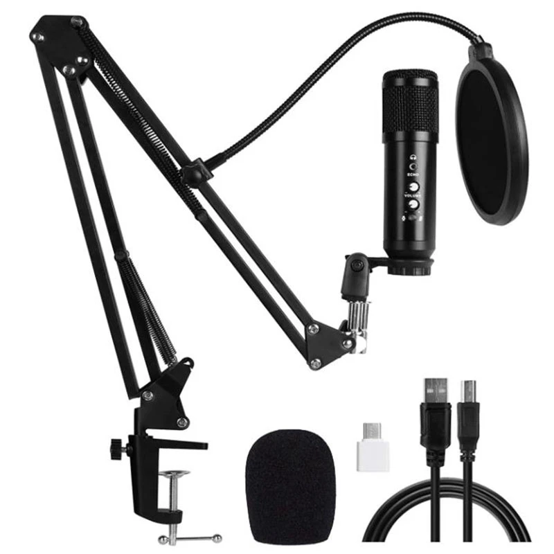 USB Microphone For Computer Kit Streaming Condenser Microphone Kit With Arm Stand,Noise Reduction,Plug&Play,For Game,Etc
USB Microphone For Computer Kit Streaming Condenser Microphone Kit With Arm Stand,Noise Reduction,Plug&Play,For Game,Etc