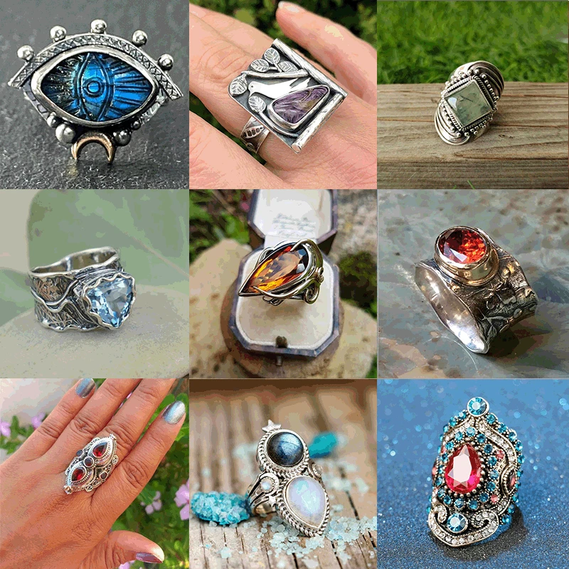 Vintage Creative Rings for Women Teardrop Brown Stone Inlay Silver Color Finger Ring Party Vacation Jewelry Birthday Gift
Vintage Creative Rings for Women Teardrop Brown Stone Inlay Silver Color Finger Ring Party Vacation Jewelry Birthday Gift