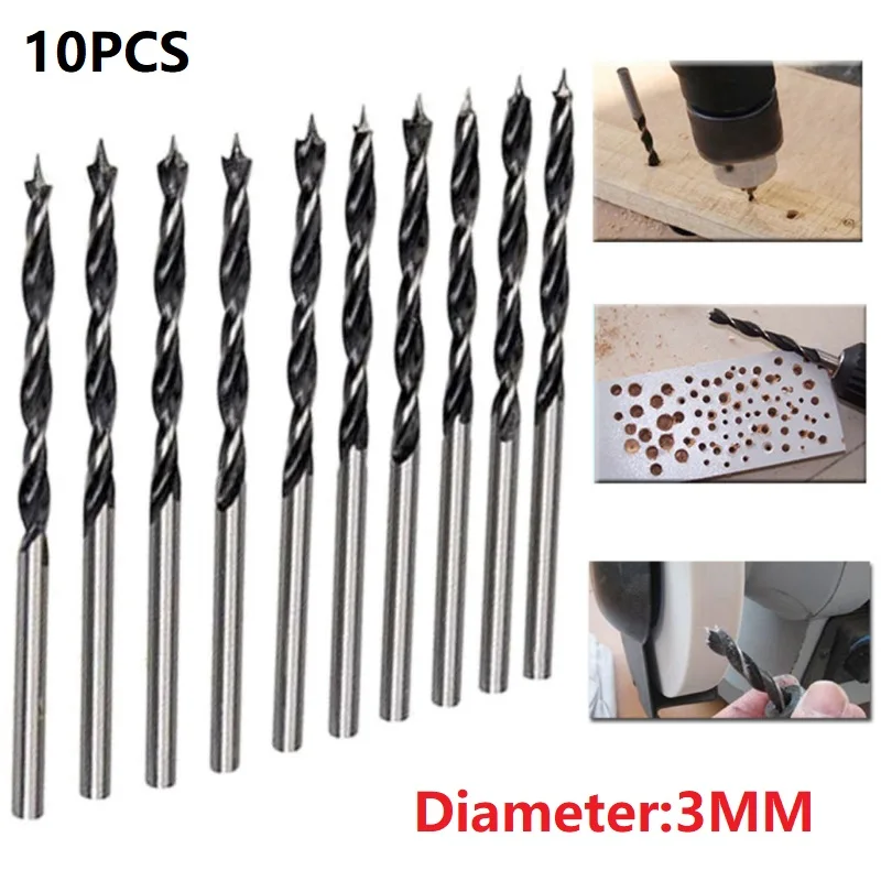 10pcs Woodworking Spiral Drill Bits Kit 3mm Dia High Carbon Steel Wood Drills With Center Point Wood Drill Bit Tool Parts
10pcs Woodworking Spiral Drill Bits Kit 3mm Dia High Carbon Steel Wood Drills With Center Point Wood Drill Bit Tool Parts