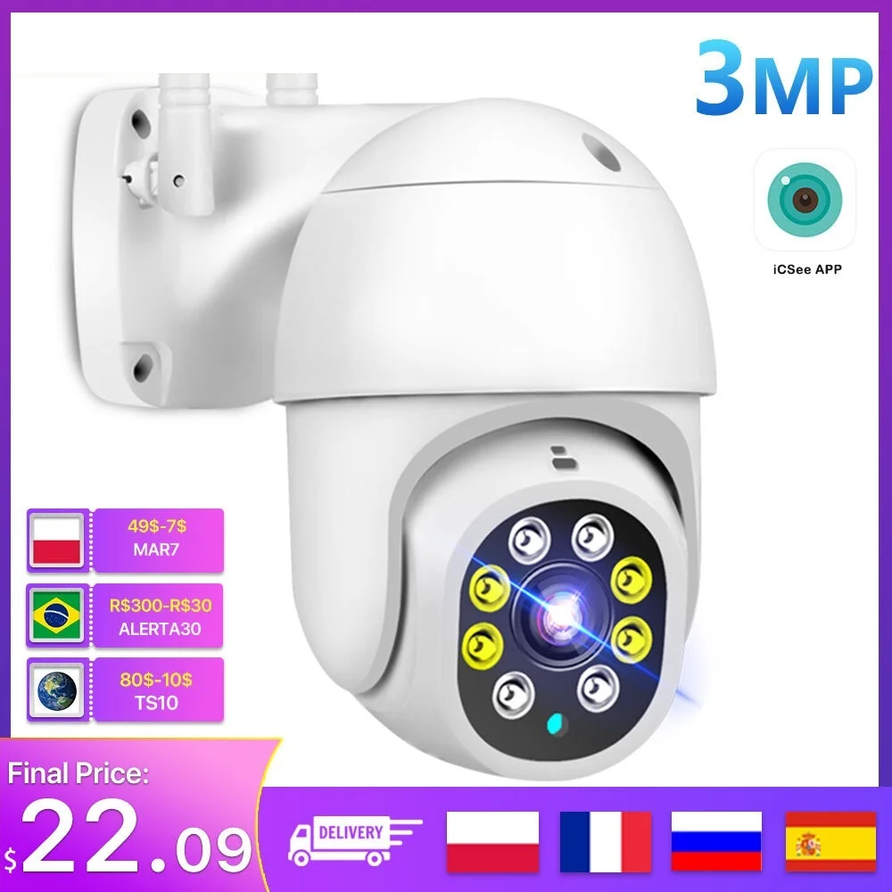WiFi Camera 1080P HD CCTV Outdoor IP Camera 3MP AI Auto Tracking iCSee CCTV Surveillance RJ45 Wired Mini Speed Dome Cameras
WiFi Camera 1080P HD CCTV Outdoor IP Camera 3MP AI Auto Tracking iCSee CCTV Surveillance RJ45 Wired Mini Speed Dome Cameras