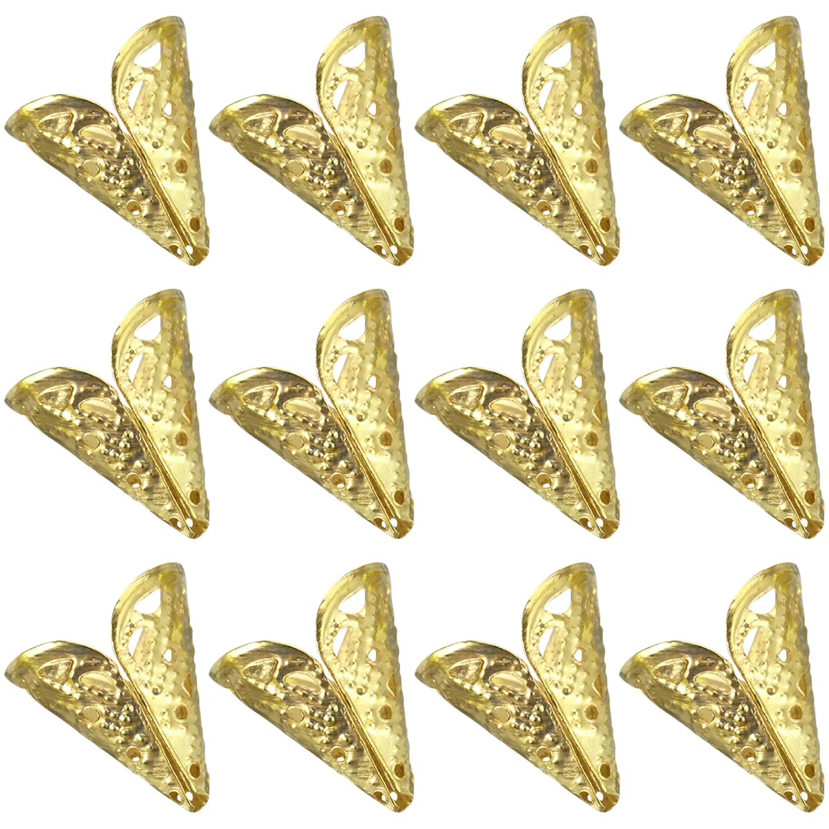 

50pcs Metal Flower Filigree Bead Cones Jewelry End Caps Spacer Beads Jewelry Findings Charms for DIY Craft Bracelet Necklace