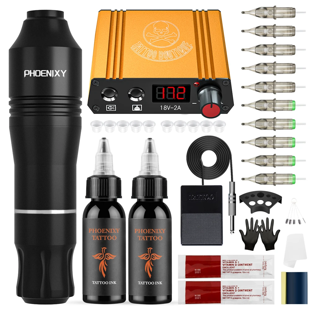 Tattoo Kit Tattoo Machine Pen With Power Supply Cartridges Needles Permanent Makeup Tools Set For Tattoo Beginners Artist
Tattoo Kit Tattoo Machine Pen With Power Supply Cartridges Needles Permanent Makeup Tools Set For Tattoo Beginners Artist