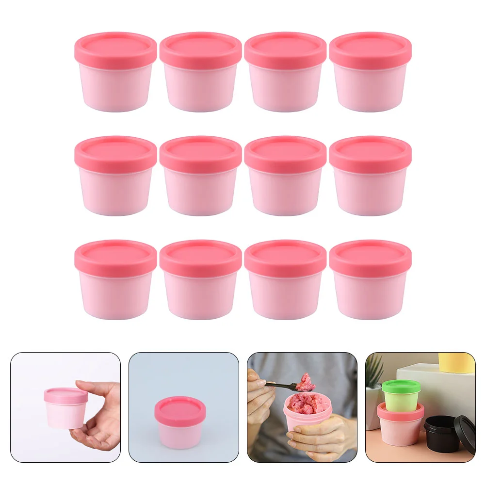 

12 Pcs Mask Bottle Box Empty Face Cream Container Dispense Cosmetics Jars Travel Makeup Sample Pp Sub-packing Glass for candles