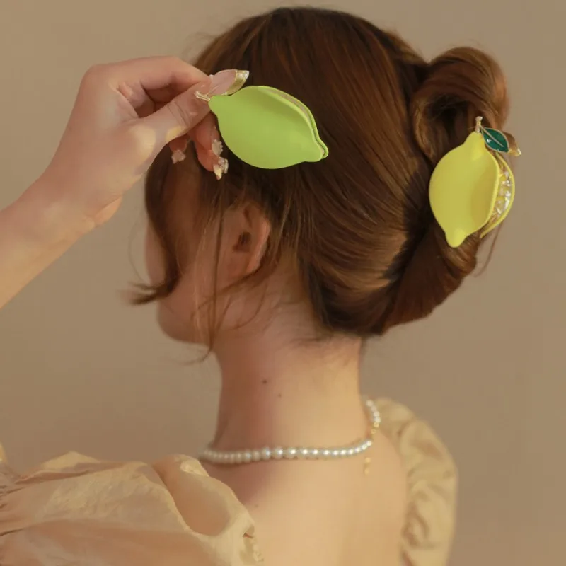 Lemon Aacetic Acid Hairpin Womens Back Brain Spoon Summer Cute Grab Clip Advanced Exquisite Shark Clip Headwear Hair Accessories
Lemon Aacetic Acid Hairpin Womens Back Brain Spoon Summer Cute Grab Clip Advanced Exquisite Shark Clip Headwear Hair Accessories