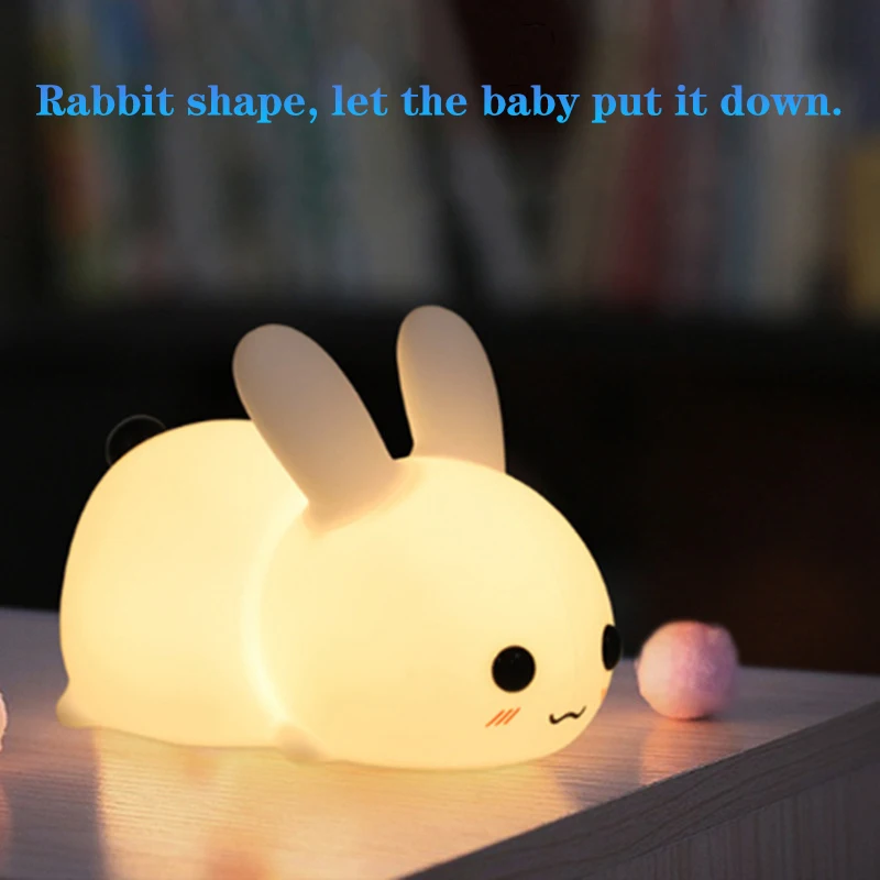USB dimming charging night light warm light white light two-in-one switchable night light children gift cute rabbit night light
USB dimming charging night light warm light white light two-in-one switchable night light children gift cute rabbit night light